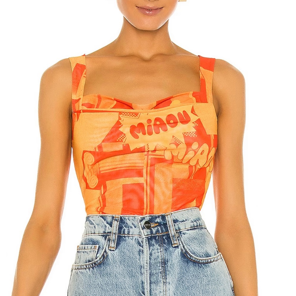 Miaou Imogene Corset in Stone Orange